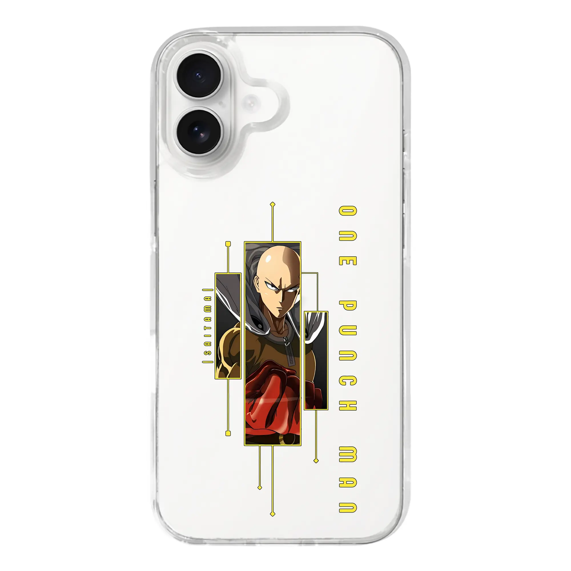 ワンパンマン グッズ サイタマ - iPhone 17シリーズ 透明スマホケース – 薄型・耐衝撃・精密フィット保護カバー